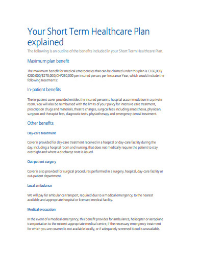 short-term-healthcare-plan