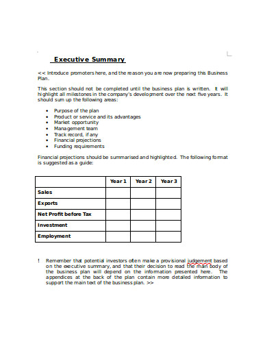 simple business plan template ireland