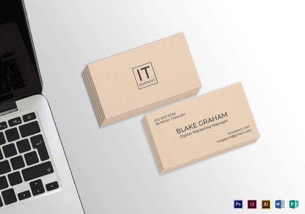 simple clean business card mock up