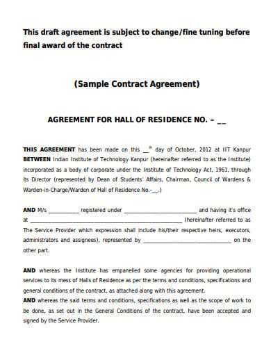 simple contract agreement template