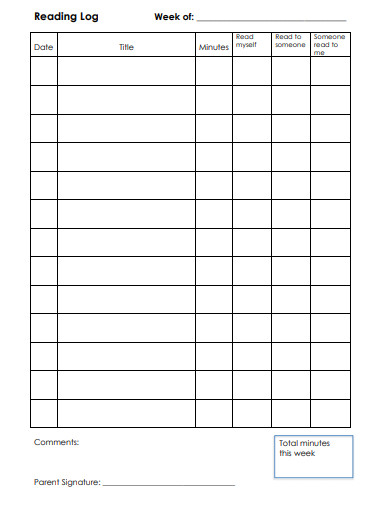 13+ Reading Log Sheet Templates in PDF