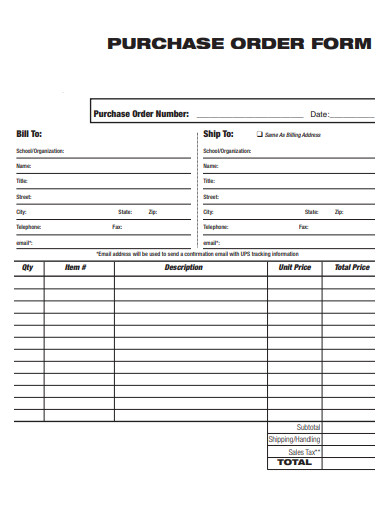 23+ Purchase Order Form Templates in Google Docs | PDF | XLS | Word ...