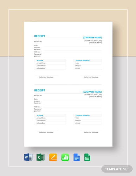 microsoft word receipt template