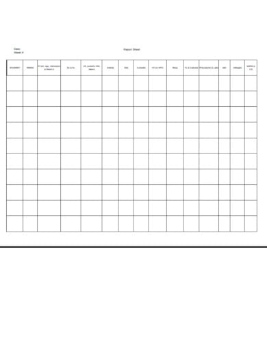 simple-report-sheet-template