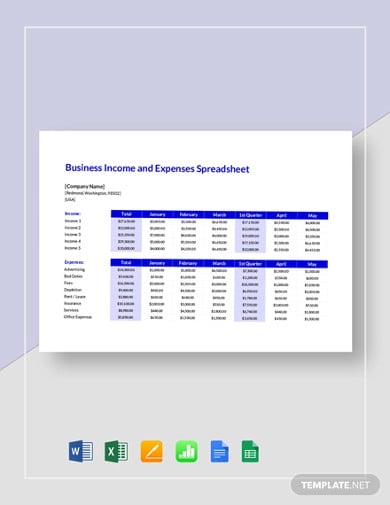 small-business-income-and-expenses-spreadsheet-template
