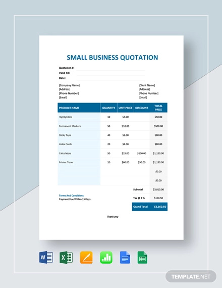 10+ Business Quotation Templates - PDF, DOC