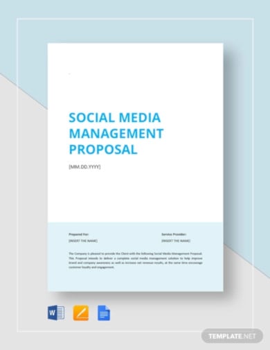 social media management proposal template