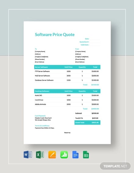 software-price-quote-template