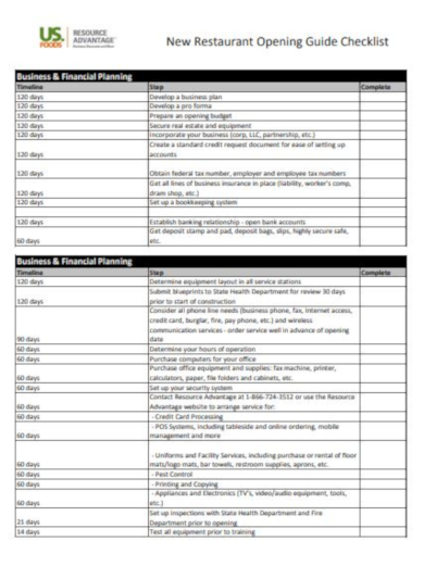 11+ Opening Checklist Templates - Google Docs, Word, Pages, PDF