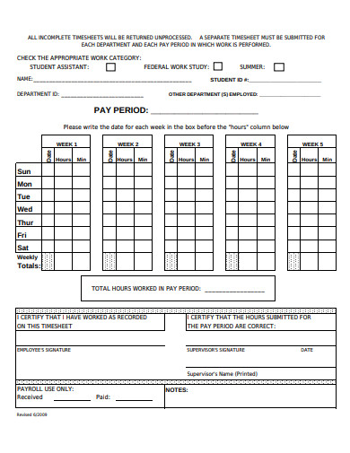 15+ Employee Timesheet Templates - Google Docs, Word, Pages, PDF | Free