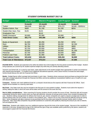 student-expense-budget-template