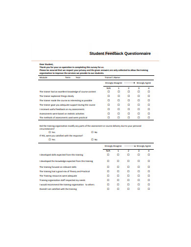 student-feedback-questionnaire-template