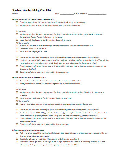 26+ Hiring Checklist Templates in Google Docs | Word | Pages | PDF | XLS