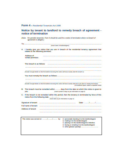 tenancy notice agreement in pdf
