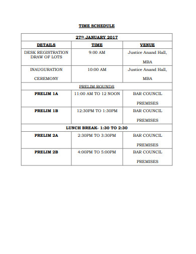 time schedule template in pdf