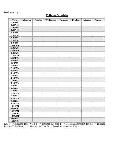 Toileting Schedule Template Best Template Ideas