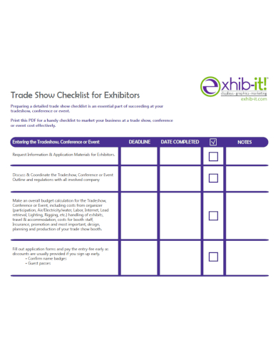 6+ Trade Checklist Templates - Google Docs, Word, Pages, Pdf