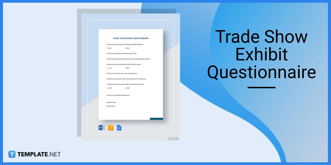 trade show exhibit questionnaire template