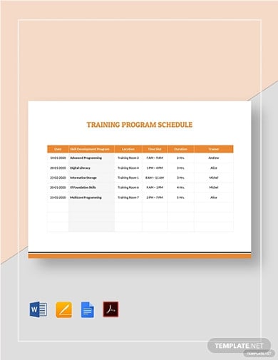 training-program-schedule-template1