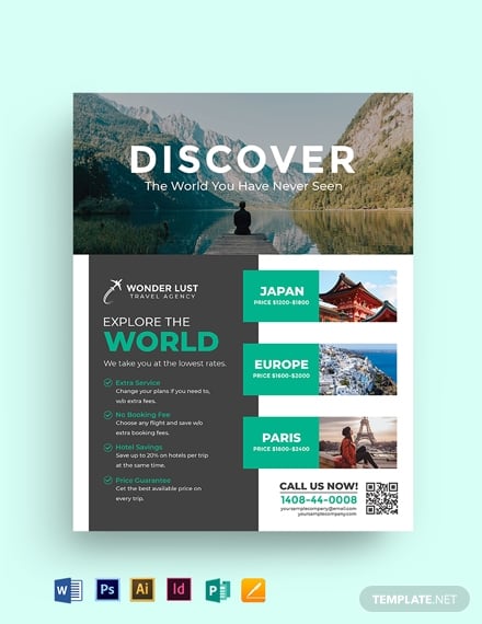 travel guide flyer template