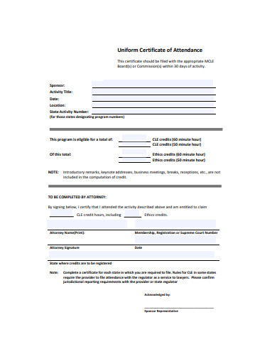 23+ Certificate of Attendance Templates - AI, Word, Pages, PSD ...