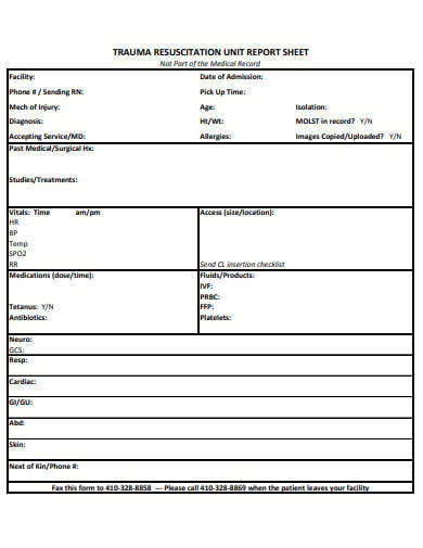 unit-report-sheet-template