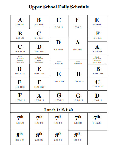 upper-school-daily-schedule-template