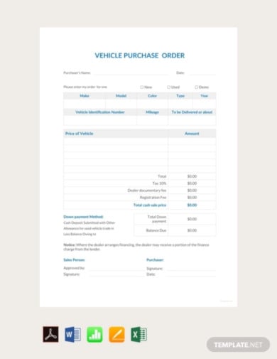 vehicle-purchase-order-template