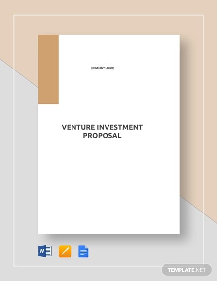 venture investment proposal template