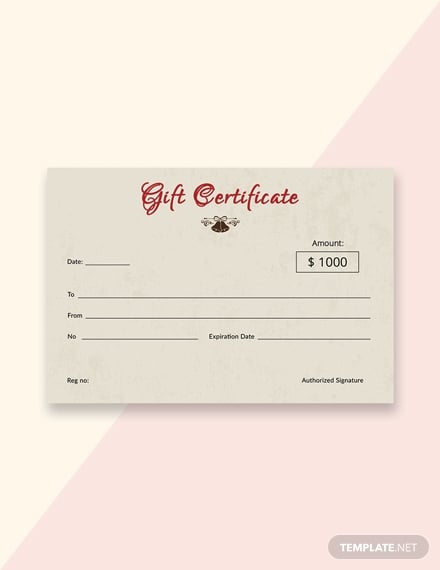 vintage christmas gift certificate 1x