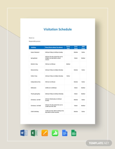 visitation-schedule-template