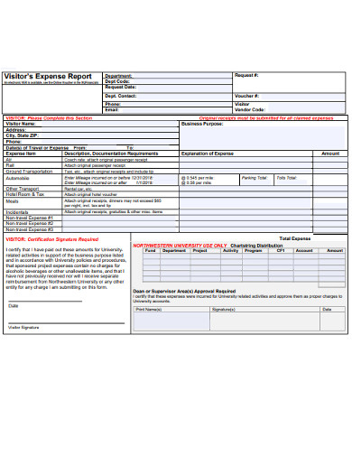 visitor-expense-report-form