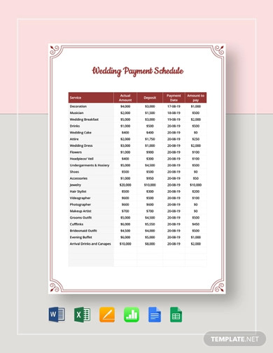 wedding-payment-schedule-template