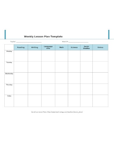 weekly lesson plan template2