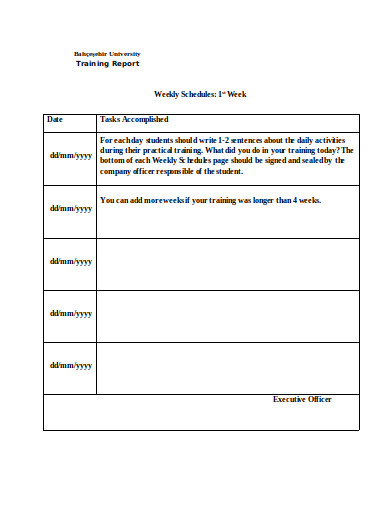weekly-training-evalution-report-template