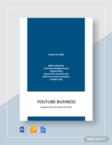 youtube business plan template