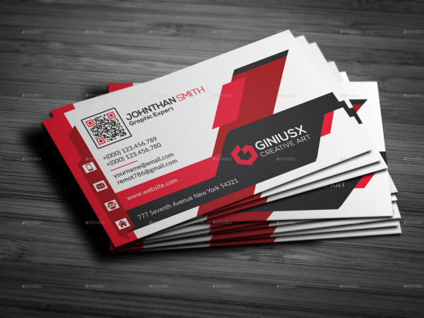 elegant graphic expert business card