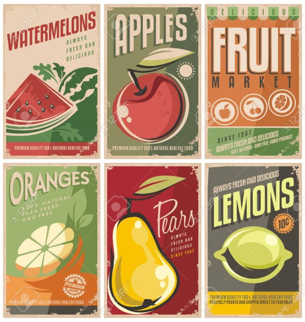 fruit-retro-poster