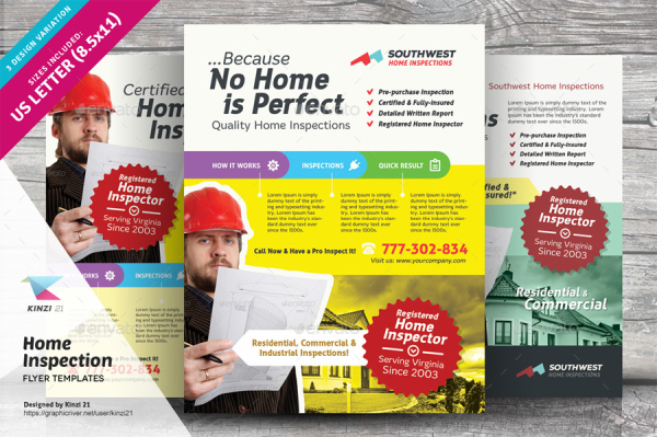 home inspection flyer