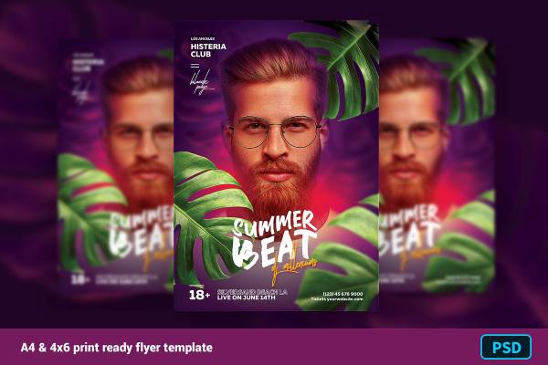 summer party dj flyer template psd by bornx