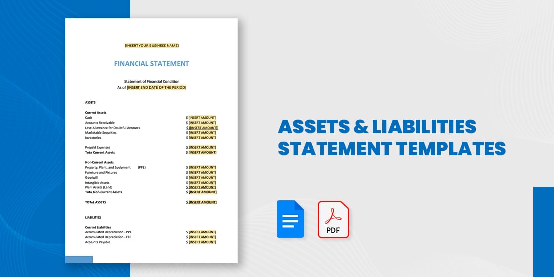14 Assets And Liabilities Statement Templates In Doc Pdf