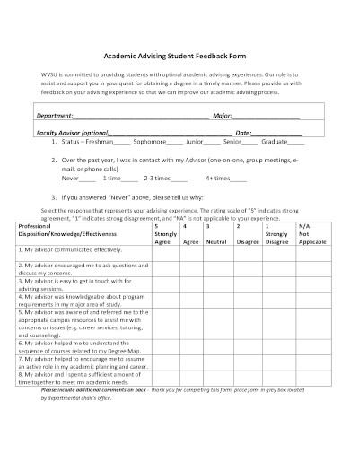 22+ Student Feedback Form Templates in PDF | DOC