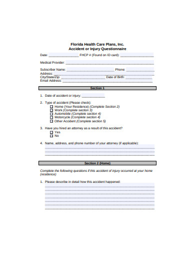 accident-or-injury-questionnaire-template