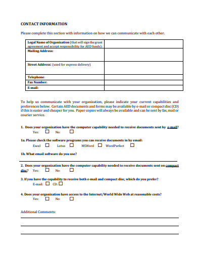 accounting questionnaire template