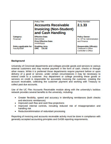 accounts receivable invoicing template