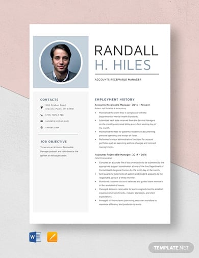 accounts receivable manager resume template