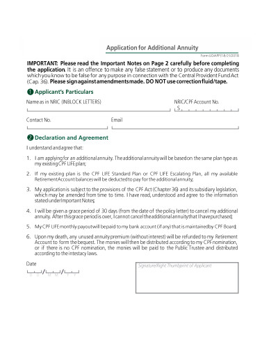 additional-annuity-application-template