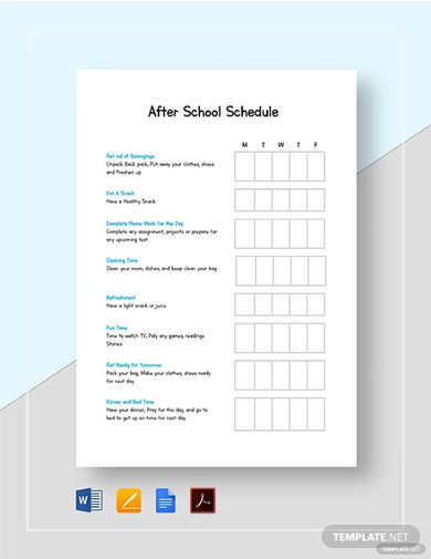 after-school-schedule-template