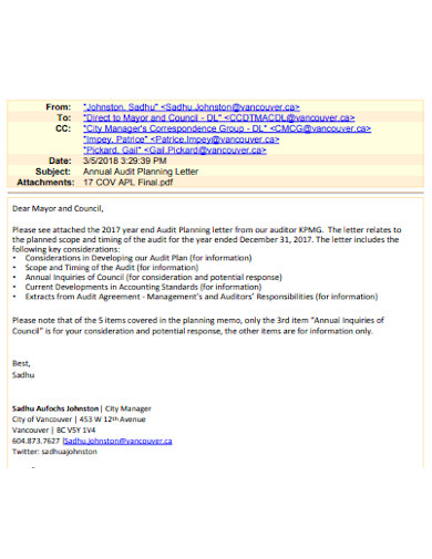 12+ Audit Letter Templates in PDF | WORD
