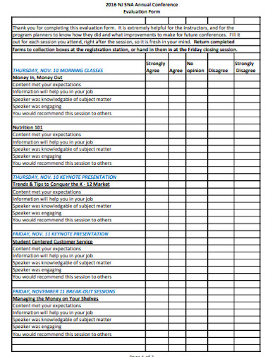 10+ Conference Evaluation Form Templates in PDF | DOC